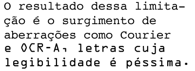 Courier, OCR-A Courier, OCR-A
