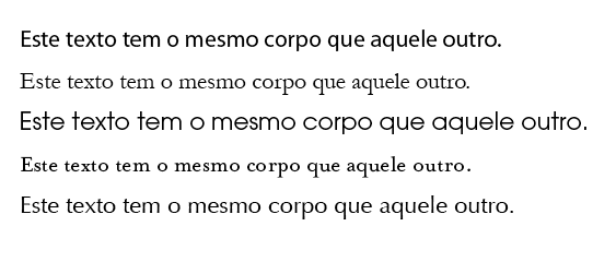 diferentex Corpos de alturas diferentes